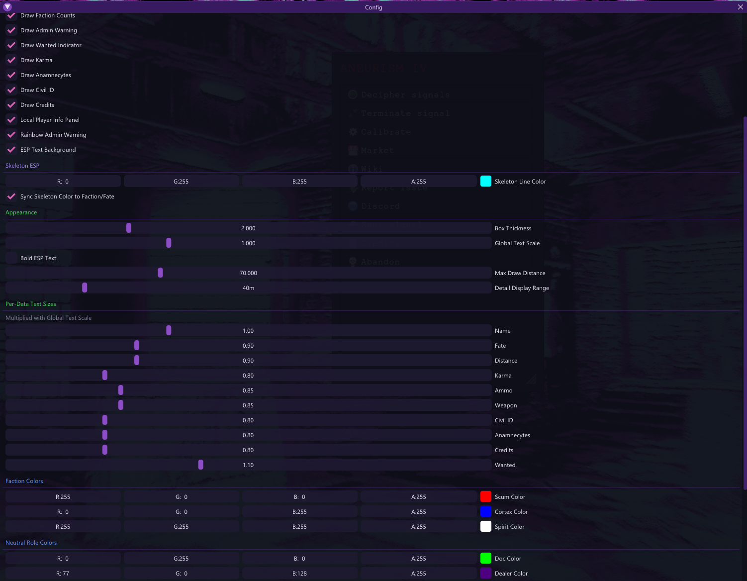 Aneurism IV Cheat Showcase – Object & Loot ESP